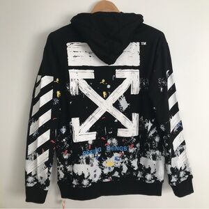 Off-White Black and White Graphic Hoodie